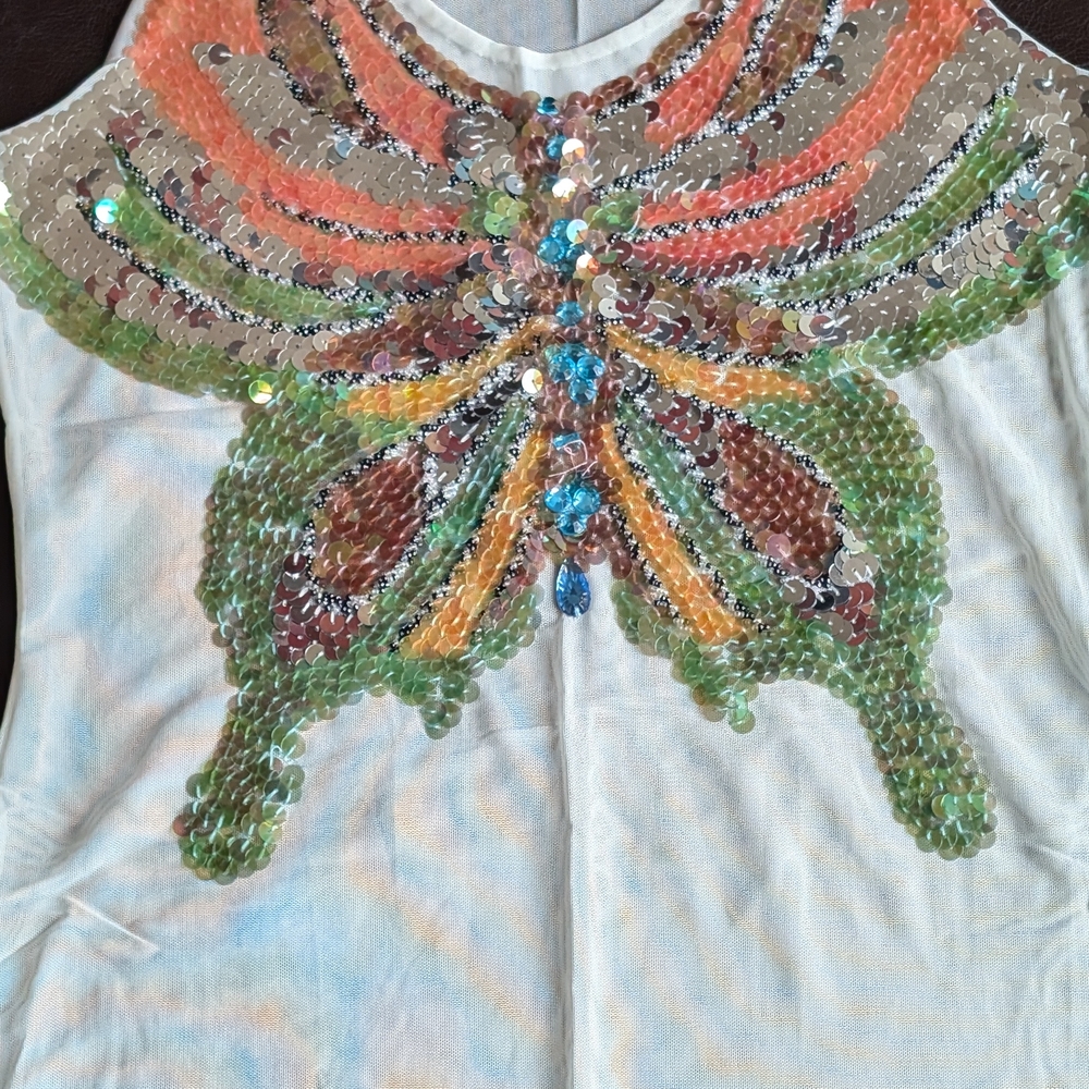 Colorful Sequin Embellished Top